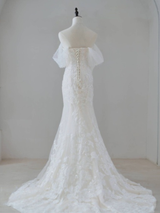 Off The Shoulder Lace Bridal Gown
