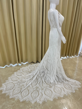 Beach Wedding Dress With Long Train