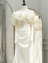 Off White Mermaid Wedding Dress