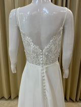 V-Neck White Wedding Dress