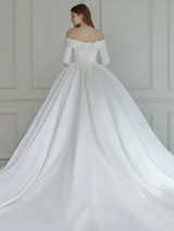 Wedding Dress With Long Trail