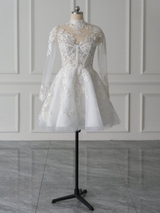 Short Wedding Dress With Long Sleeves