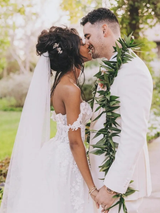 Off The Shoulder Lace Bridal Gown