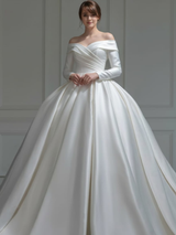 Wedding Dress With Long Trail