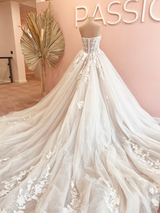 Corset Wedding Gown With Long Train