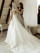 Pleated Wedding Dress