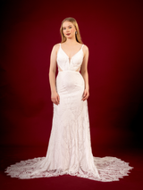Kiara | Beach wedding dress with long train