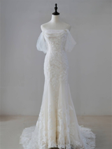 Off The Shoulder Lace Bridal Gown