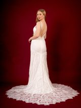 Kiara | Beach wedding dress with long train
