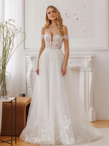 Off The Shoulder Romantic Bridal Robe