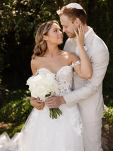 Off The Shoulder Romantic Bridal Robe