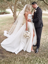 Side Slit Bridal Gown