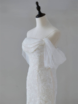 Off The Shoulder Lace Bridal Gown