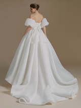 Detachable Puff Sleeves Wedding Dress