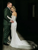 Long Sleeves White Wedding Dress