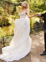 Off The Shoulder Lace Bridal Gown