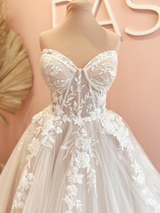 Corset Wedding Gown With Long Train