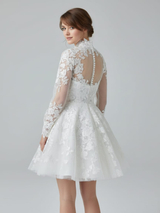 Short Wedding Dress With Long Sleeves