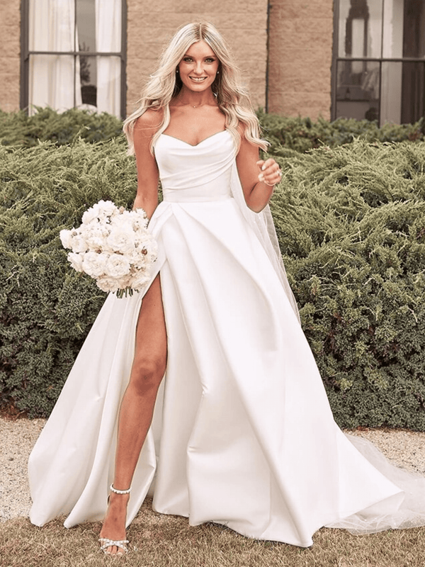 Lustre | Side slit bridal gown