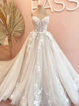Corset Wedding Gown With Long Train